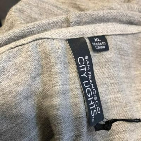 CITY LIGHTS Gray Thumb Hole Hoodie Size XL - Picture 6 of 7